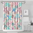 thumbnail image 1 of Ocean Theme Starfish Shower Curtain Liner - Marine Life Water Resistant Fabric, Washable Tropical Bathroom Decor for Coastal Homes,72x72in, 1 of 5