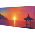 thumbnail image 1 of Ocean Theme Sunset Beach Extended Large Gaming Mouse Pad Non Slip Rubber Base Mousepad Stitched Edges 31.5 X 11.8 Inch, 1 of 6