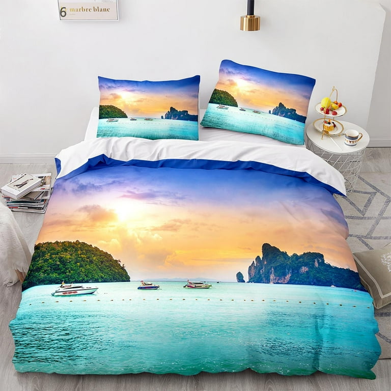 Ocean Themed Duvet Cover Set Beach Theme Kids Bedding Sets Coastal