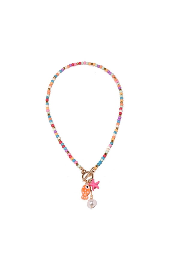 Ocean Themed Jewelry Gift Ceramic Fish Pendant Necklace For Women Men