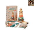 thumbnail image 1 of Ocean Themed Lighted Lighthouse DIY Kit, Sea Glass Art Kit, DIY Craft Kits for Adults, Complete Accessory Set with Shells Pearls for Family Hand‑Craft Project Tabletop Home Decoration-B, 1 of 6