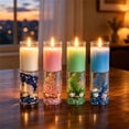 thumbnail image 1 of Ocean Themed Scented Candles Set, Clear Glass Jar Pillar Candles Adorned wtih Seashell and Pebble, Aromatherapy Tabletop Ornament, Elegant Home Decor and Thoughtful Holiday Gift Option, 1 of 8