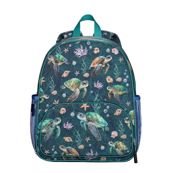 Ocean Themed School Backpack - Waterproof, Breathable Padded with Coral Reef Design