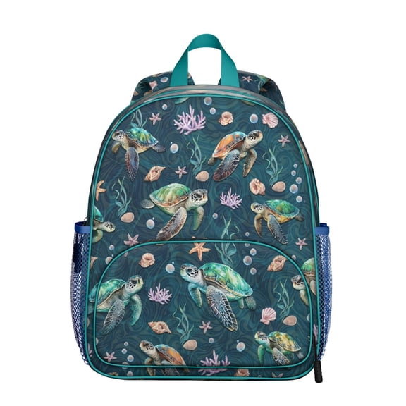 Ocean Themed School Backpack - Waterproof, Breathable Padded with Coral Reef Design