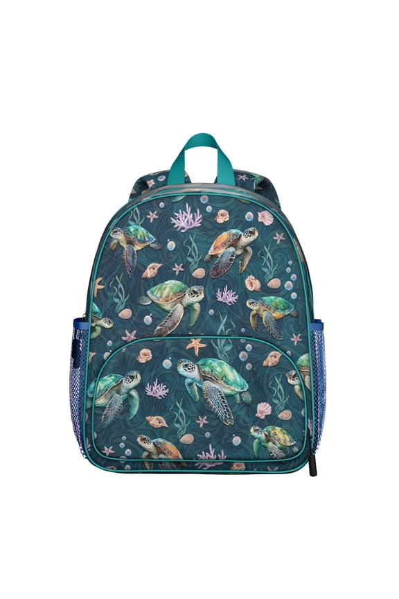 Ocean Themed School Backpack - Waterproof, Breathable Padded with Coral Reef Design