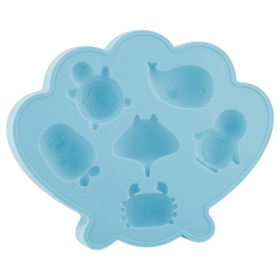 Ocean Themed Silicone Ice Trays Creative Sea Shapes Ice Molds for Summer Drinks And Snacks Easy Release Non-Stick Ice Maker Party Beverage Essential Kitchen Gadget, 1 Ocean-Shaped Ice Mold