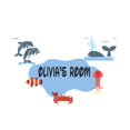 thumbnail image 1 of Ocean Themed Vinyl Wall Decal - Personalized Name Cartoon Wall Stickers for Kids Room Bedroom - Self Adhesive Custom Wall Sticker - Size : 10" x 6"., 1 of 4
