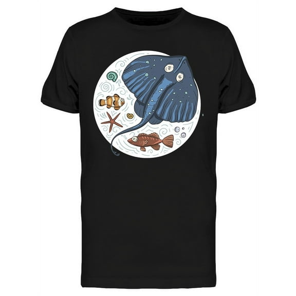 Ocean Tropical Stingray T-Shirt Men -Image by Shutterstock, Male Medium