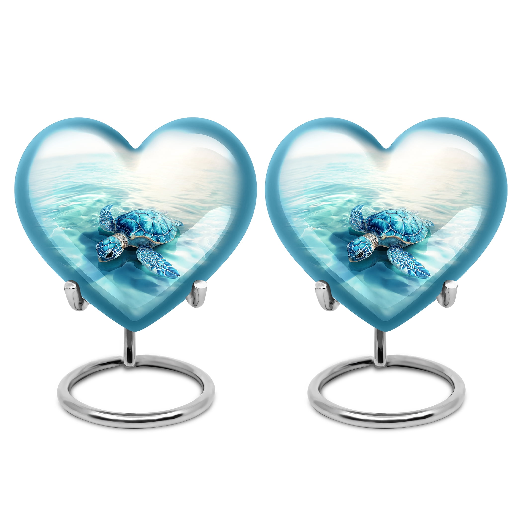 Ocean Turtle Cremation Urns for Adults Humans, Urn for Ashes Adult Male, Adult Urns for Human Ashes Women, Urn for Ashes Keepsake, Small Cremation Urns for Ashes(Size - 3inch, 2 Pcs)