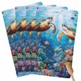 thumbnail image 1 of Ocean Turtle Kitchen Towel Dish Cloths Set of 4, Microfiber Soft Kitchen Hand Towels, Sea Coral Underwater Animal Fish Blue Absorbent Quick Drying Dishcloths 18 x 28 Inches, 1 of 8