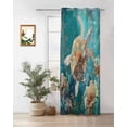 thumbnail image 1 of Ocean Turtle Thermal Insulated Blackout Curtains for Bedroom 90 Length Marine Life Retro Starfish Coral Abstract Room Darkening Curtain 1 Panel Grommet Window Curtain Drape for Living Room, 1 of 7