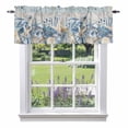 thumbnail image 1 of Ocean Turtle Valance Curtain for Windows Retro Sea Stars Shells Blue Leaf Beige Stripes Rod Pocket Curtain Valances Short Window Treatments Panels for Kitchen Bathroom Laundry Basement 56 x 16 Inch, 1 of 9
