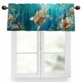 thumbnail image 1 of Ocean Turtle Valances for Windows, 54 x 18in, Marine Life Retro Starfish Coral Abstract Rod Pocket Kitchen Valance Curtain Light Filtering Window Treatments for Living Room Bedroom, 1 Panel, 1 of 7