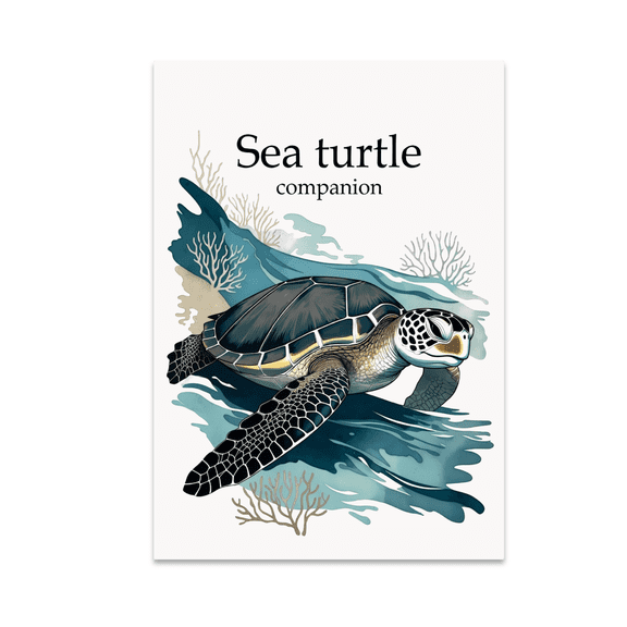 Ocean Turtle Wall Decor - Sea Turtle Enthusiast - 13x19 Poster Print