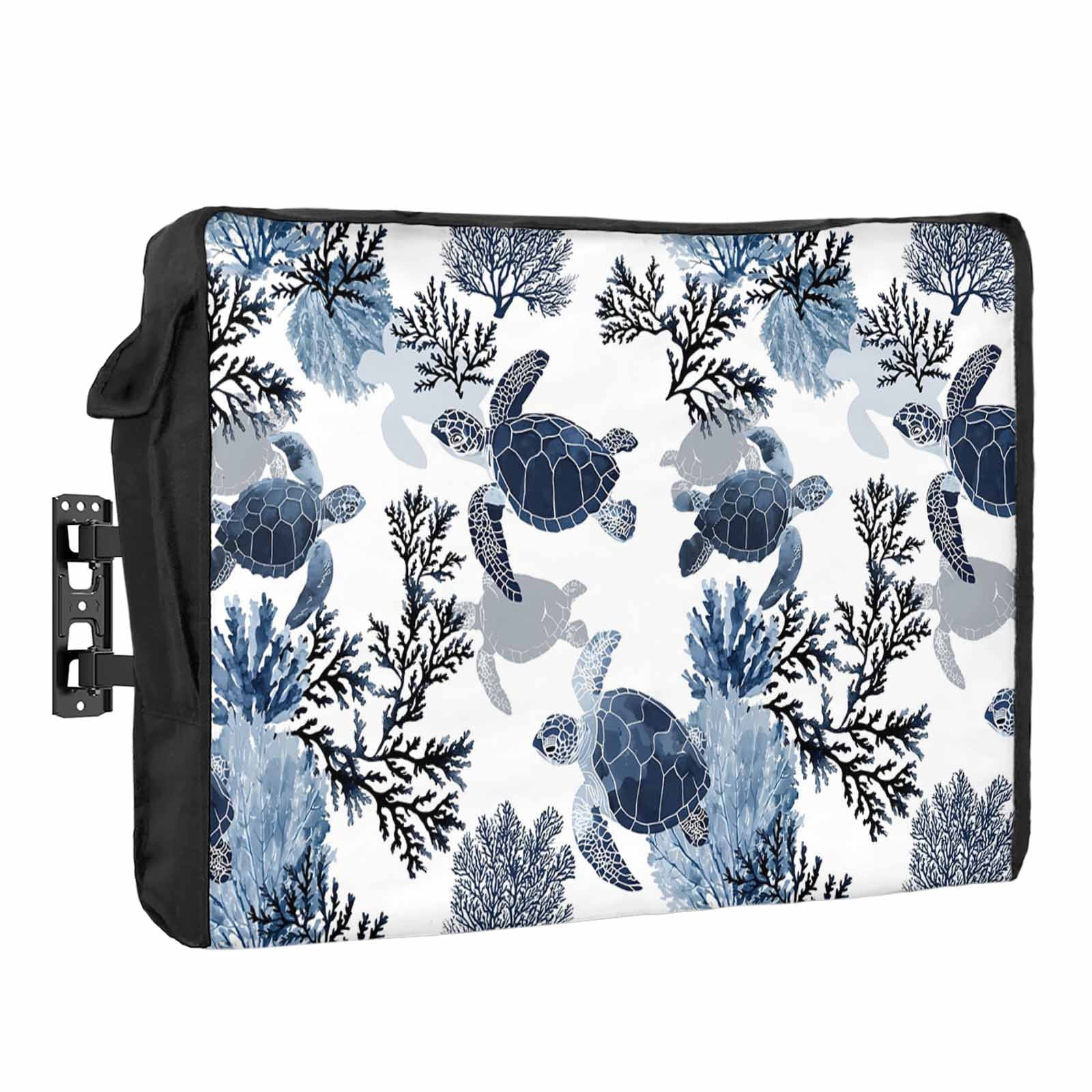 Turtles Shell Cover Ocean Turtles Outdoor TV Cover 40 to 43 inch Weatherproof Waterproof ...