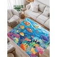 thumbnail image 1 of Ocean Underwater Area Rug for Bedroom 5x7 Ft Marine Life Fish Octopus Coral Seagrass Super Soft fuzzy Throw Rug Non-Slip Fluffy Plush Indoor Floor Carpet for Living Room Nursery Home Decor, 1 of 8