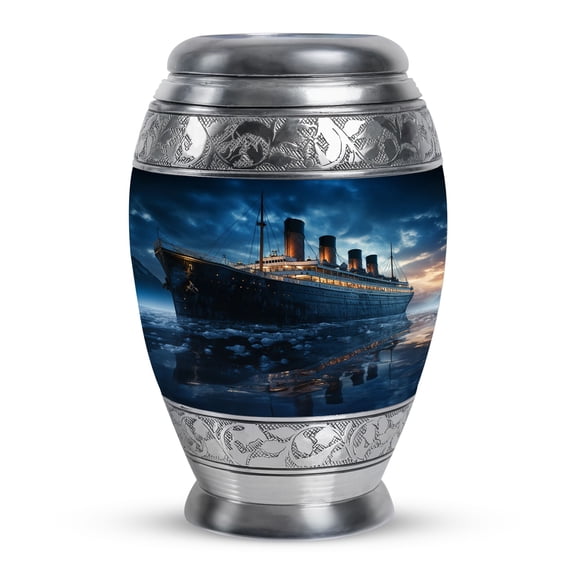 Ocean Urns For Women Human Ashes - Cremation Companion Urns - Blue Small Urn For Ashes Keepsake - Ship Cremation Urn For Ashes - Small Urns For Ashes, Funeral Urns For Burial (3inch,1pcs)