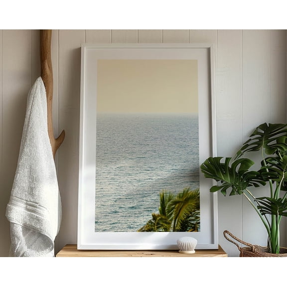 Ocean View Bathroom Print Relaxing Bathroom Wall Art Ocean Bathroom Poster Waves Bathroom Art Guest Restroom Chill Vibe Gift For Home Wall Art, Modern Wall Decor, 12x18 UNFRAMED