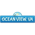 thumbnail image 1 of Ocean View VA Virginia Beach Street Sign | Indoor/Outdoor | Surfer Ocean Lover Décor For Beach House Garages Living Rooms Bedroom | Signmission Personalized Gift, 1 of 5