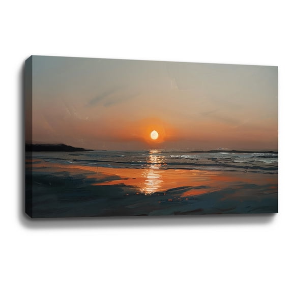Ocean Wall Art Beach Wall Art Sunrise Sea Canvas art Framed wall art Painting For Livingroom Decor Office Bedroom Decoration
