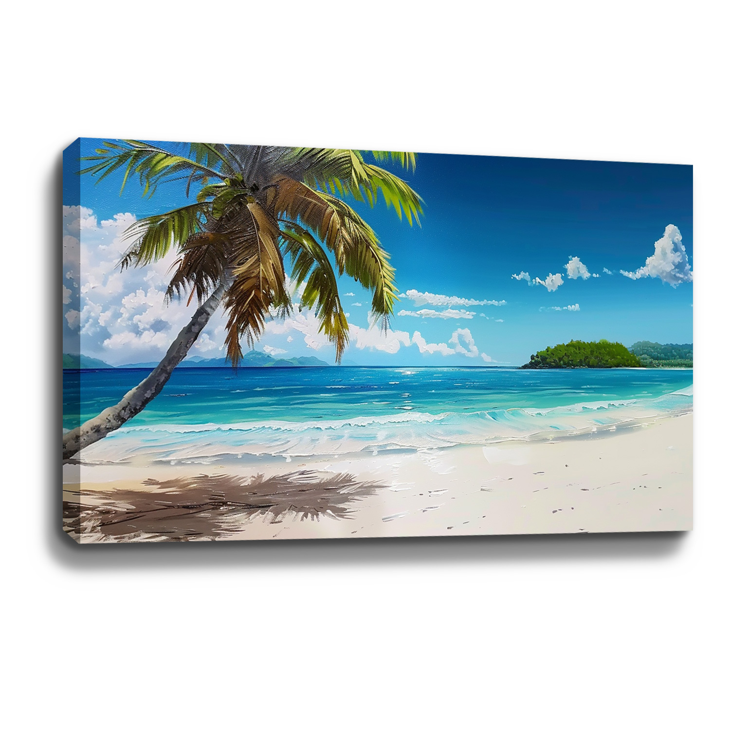 Ocean Wall Art Palm Wall Decor A Coconut Tree Canvas art Framed wall art Painting For Livingroom Decor Office Bedroom Decoration