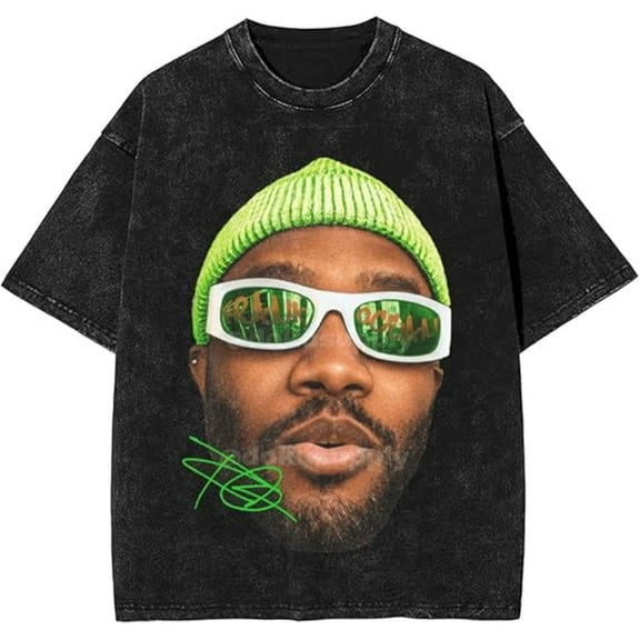 Ocean Washed T-Shirt Casual Frank Cotton TShirts Men Women Crewneck Short Sleeve Unisex Vintage Tee Shirt