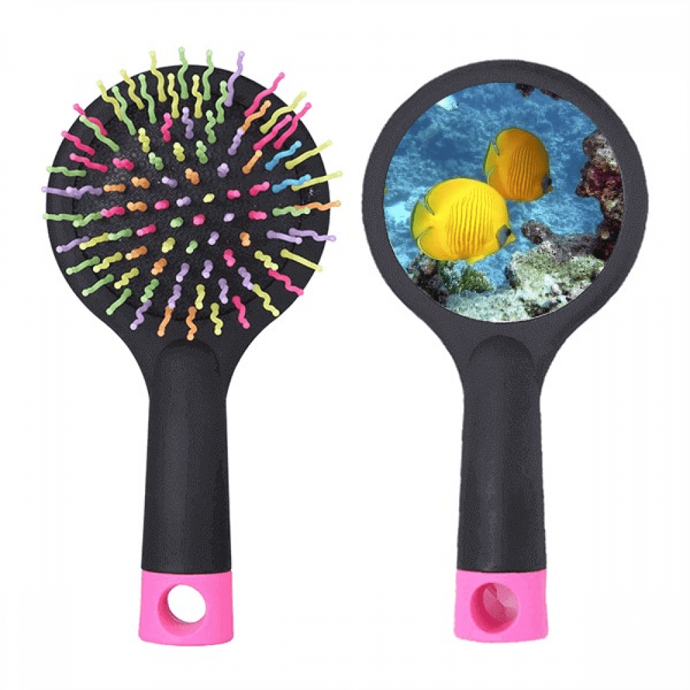 Ocean Water Fish Nature Picture Salon Detangling Hair Brush Cushion Base