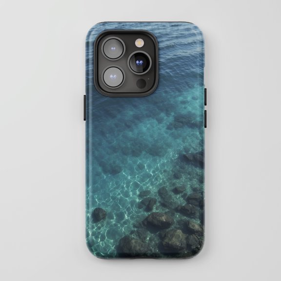 Ocean Water For All iPhone Series Protective Phone Case Nature Theme Aqua Blue