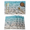 thumbnail image 1 of Ocean Water Ripple Placemats Set of 12 Summer Seaside Underwater Scene Place Mats Indoor Wipeable Table Mats Washable Cloth Dining Table Placemats for Kitchen Holiday Party Home Decor 13x19 Inch, 1 of 9