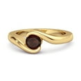 thumbnail image 1 of Ocean Wave 925 Sterling Silver Yellow Plated 0.10 Ctw Garnet Valentines Day Gifts Ring, 1 of 3