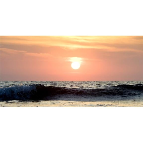 Ocean Wave At Sunset Puerto Vallarta Mexico Poster Print, 21 x 10