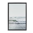 thumbnail image 1 of Stupell Industries Ocean Wave Cascade Monochrome Black Framed Floater Canvas Wall Art, design by Sisi and Seb, 25 x 17, 1 of 9