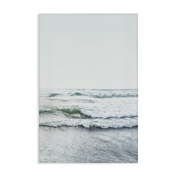 Stupell Industries Ocean Wave Cascade Monochrome Canvas Wall Art, design by Sisi and Seb, 24 x 16