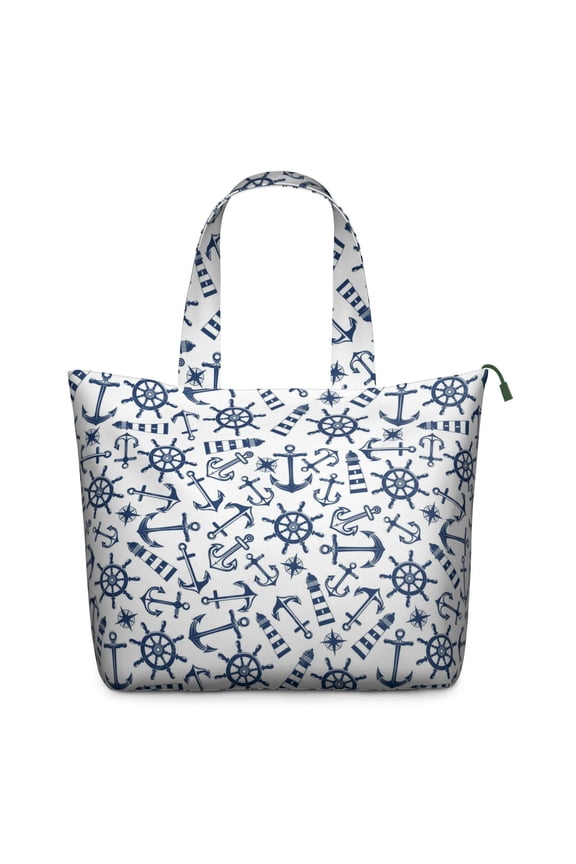 Ocean Wave Design Weekender Bag for Women - Large Capacity Lightweight Travel Tote with Secure Zipper & Multiple Pockets for Gym, Work, or Beach Trips