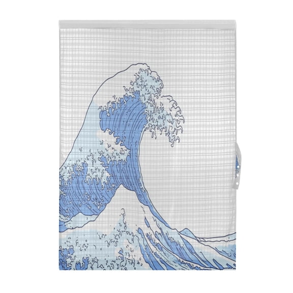 Ocean Wave Door Curtain Blackout Thermal Insulated Door Side Curtain Panels Privacy 25x40in