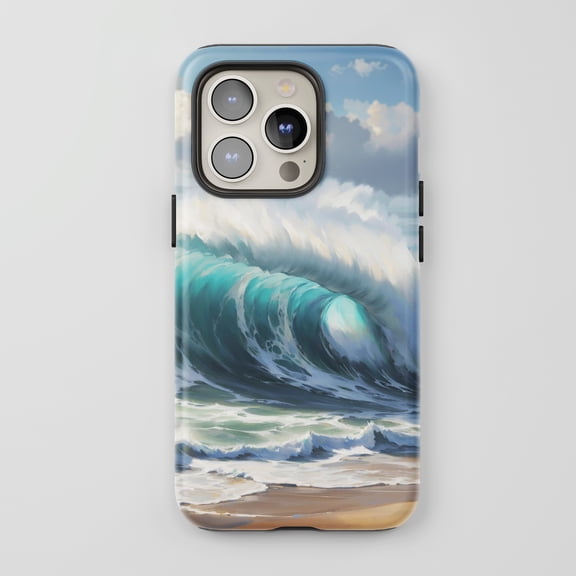Ocean Wave For All iPhone Series Protective Phone Case Seascape Art Ocean Blue