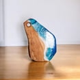 thumbnail image 1 of Handcrafted Ocean Wave Olive Wood Charcuterie Board - Serving Platter, 1 of 8