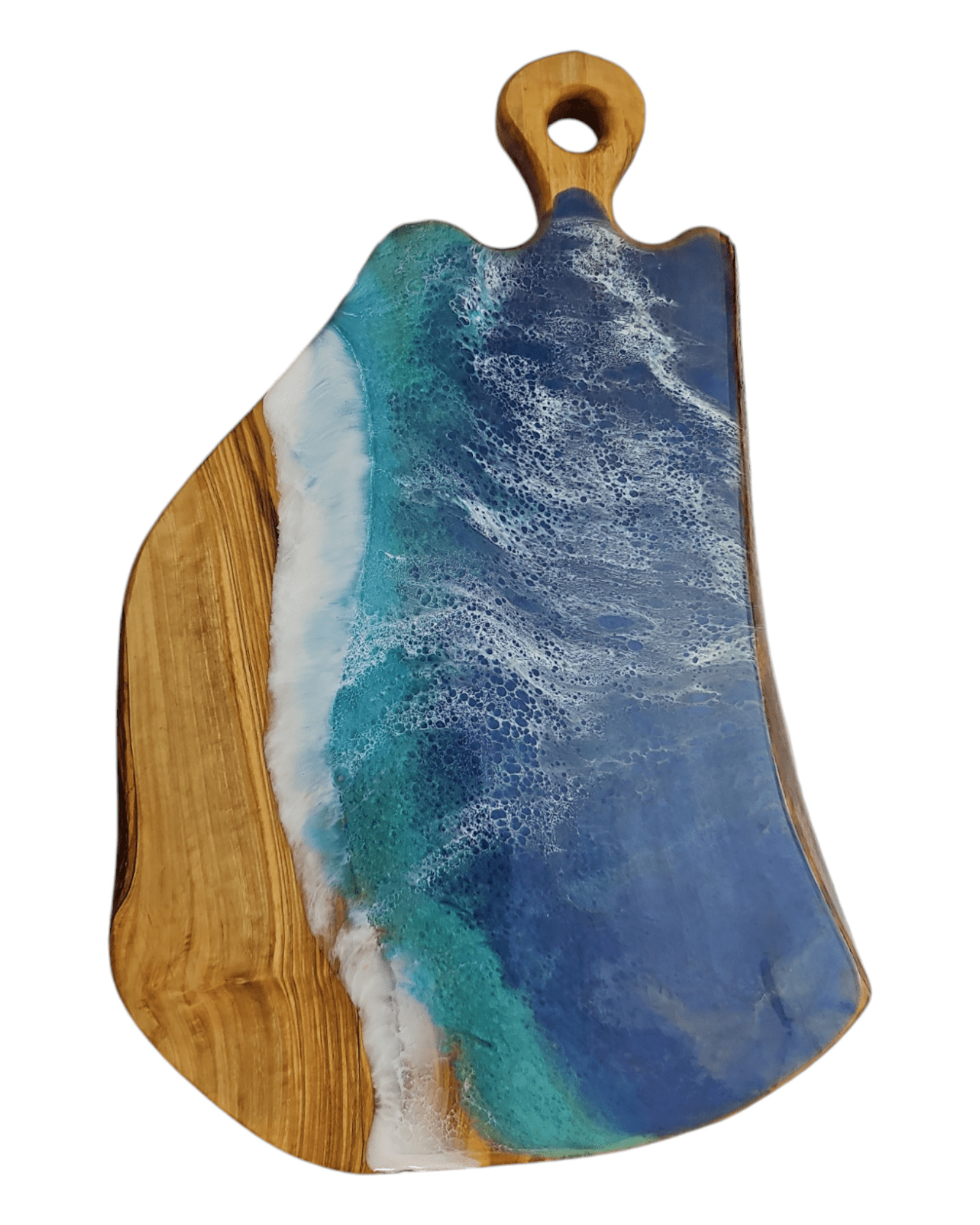 Ocean Wave Olive Wood Charcuterie Board/Cutting Board