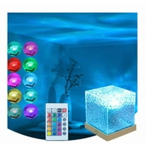 Ocean Wave Projector Light - Battery Operated Under Water Lamp Cube Night Light for Shower Bedroom Stress Relief