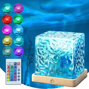 Ocean Lamp Water Light Projector - Water Ripple Projector Light Cube Aurora Northern Lights Wave Ripple Night Light for Bedroom