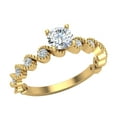 thumbnail image 1 of Ocean Wave Ripple Round Brilliant Diamond Ring 14K Gold 0.70 CT TW (G,SI1), 1 of 5