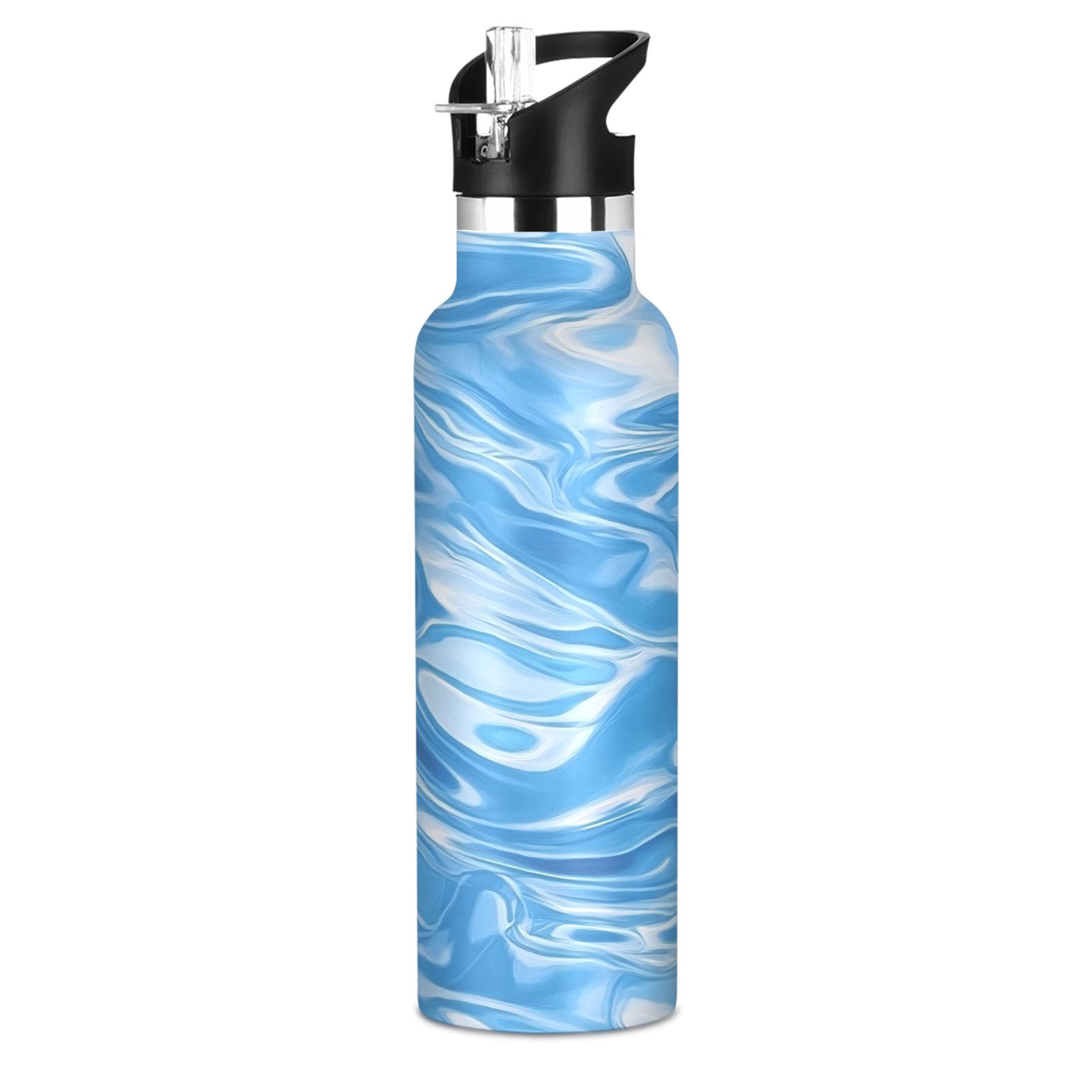 Wave Riples Ocean Wave Ripples 20oz Vacuum Insulated Stainless Steel Water Bottle ...