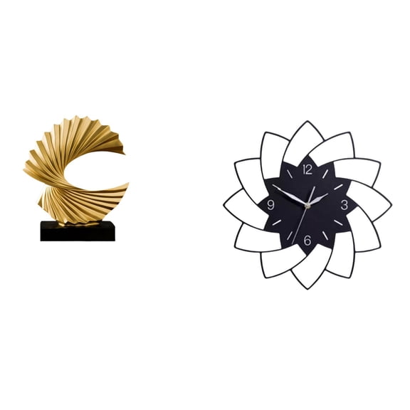 Ocean Wave Sculpture Acrylic Wall Clock Resin Decor Modern Design for Bedroom Living Room Office Spaces