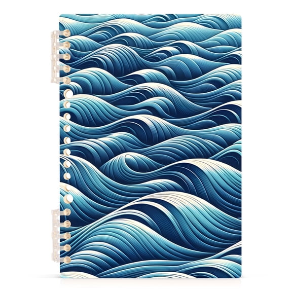 Ocean Wave Spiral Journal Notebook College Ruled Notebook 8.3" x 5.7" A5 Lined Thick Paper Page