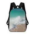 thumbnail image 1 of Ocean Wave Splash Large Capacity Backpacks For Teenagers Travel Bags Casual 17In Backpack, 1 of 7