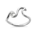 thumbnail image 1 of Ocean Wave Style 925 Sterling Silver Platinum Plated Women Valentines Day Gifts Ring Jewelry, 1 of 4