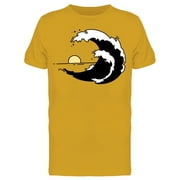 Ocean Wave Sunset T-Shirt Men -Image by Shutterstock, Male XX-Large