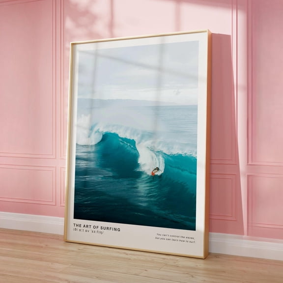 Ocean Wave Surf Wall Art Print, Coastal Beach Decor