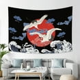 thumbnail image 1 of Ocean Wave Tapestry Japanese Kanagawa Backdrop Great Wave Tapestry Sunset Background Wall Hanging Banner for Party Wall Home Decorations, 72Wx63H, 1 of 5