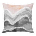 thumbnail image 1 of Ocean Wave Throw Pillow Cover Gray Gradient Cotton Linen Cushion Cover Throw Pillow Case with Invisible Zipper for Couch Sofa Bed Chair Car 16x16 Inch, 1 of 14